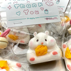 Cheese Hamster Creamy Clay Slow Rebound Soft Squish Taba Squishy Sensory Fidget Toy for Stress Relief