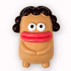 Brown Cury Hair Creamy Clay Slow Rebound Soft Squish Taba Squishy Sensory Fidget Toy for Stress Relief