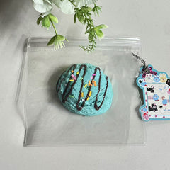 240g Cute blue thin chocolate decompression soft slow rebound Taba Squishy Toys