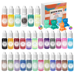 10ml 18/30色マカロンカラーエッセンス透明スクイーズDIY染色素材
