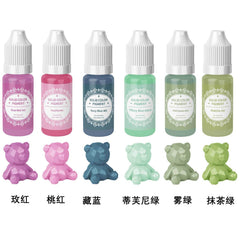 10ml 18/30色マカロンカラーエッセンス透明スクイーズDIY染色素材