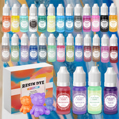 10ml 18/30色マカロンカラーエッセンス透明スクイーズDIY染色素材