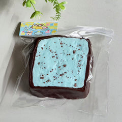 240g Cute blue thin chocolate decompression soft slow rebound Taba Squishy Toys
