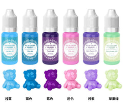 10ml 18/30色マカロンカラーエッセンス透明スクイーズDIY染色素材
