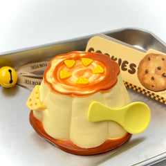 Caramel Pudding Taba Squishy Pinch Toys For Stress Relief Food
