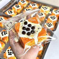 Juguete sensorial blando de arcilla cremosa Pearl Toast, de rebote lento, para aliviar el estrés.