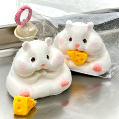 Cheese Hamster Creamy Clay Slow Rebound Soft Squish Taba Squishy Sensory Fidget Toy for Stress Relief