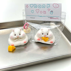 Cheese Hamster Creamy Clay Slow Rebound Soft Squish Taba Squishy Sensory Fidget Toy for Stress Relief