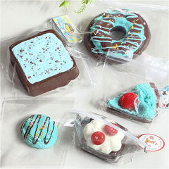 240g Cute blue thin chocolate decompression soft slow rebound Taba Squishy Toys