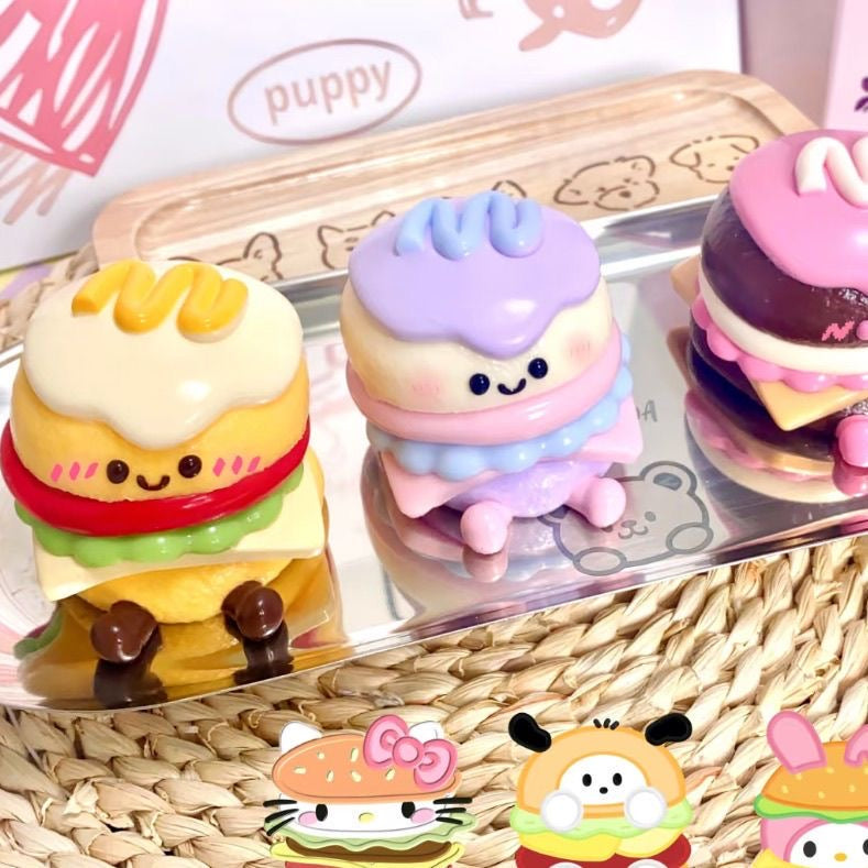 JCハンバーガー クリーミークレイ ゆっくりリバウンド ソフトスクイッシュ タバ スクイッシー 感覚フィジェットトイ ストレス解消