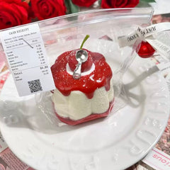 Juguete sensorial blando Taba de arcilla cremosa con sabor a pudín de cereza roja, rebote lento, para aliviar el estrés.