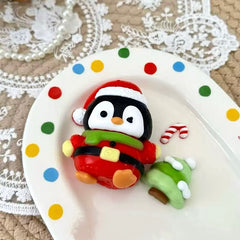 クリスマスペンギン クリーミークレイ ゆっくりリバウンド ソフトスクイッシュ タバ スクイッシー 感覚フィジェットトイ ストレス解消