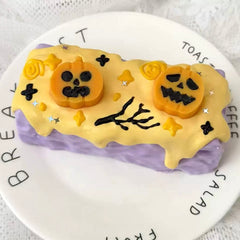ハロウィンパンプキンケーキ クリーミークレイ ゆっくりリバウンド ソフトスクイッシュ タバ スクイッシー 感覚フィジェットトイ ストレス解消