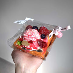 Juguete sensorial blando Taba de arcilla cremosa con sabor a tostada francesa de fresa para aliviar el estrés.