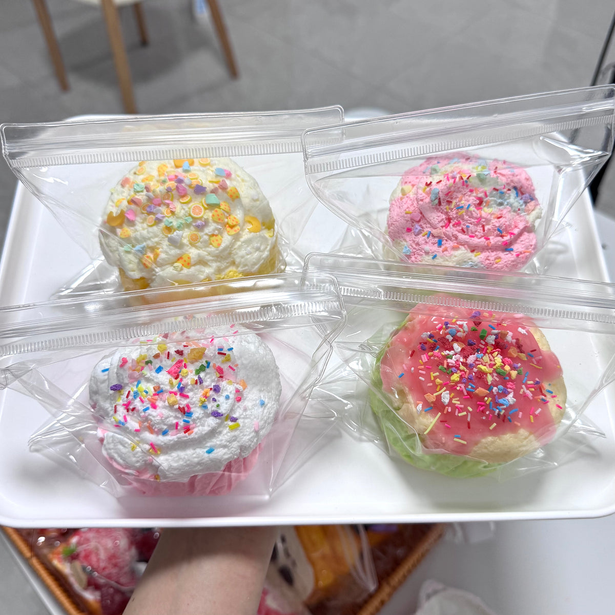 LIVE Cupcake Creamy Clay Slow Rebound Soft Squish Taba Squishy Sensory Fidget Toy for Stress Relief
