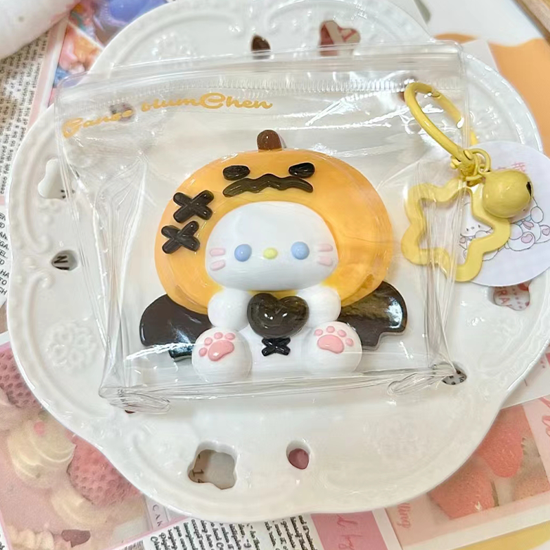 ハロウィンパンプキンキティ クリーミークレイ ゆっくりリバウンド ソフトスクイッシュタバ スクイッシー 感覚フィジェットトイ ストレス解消