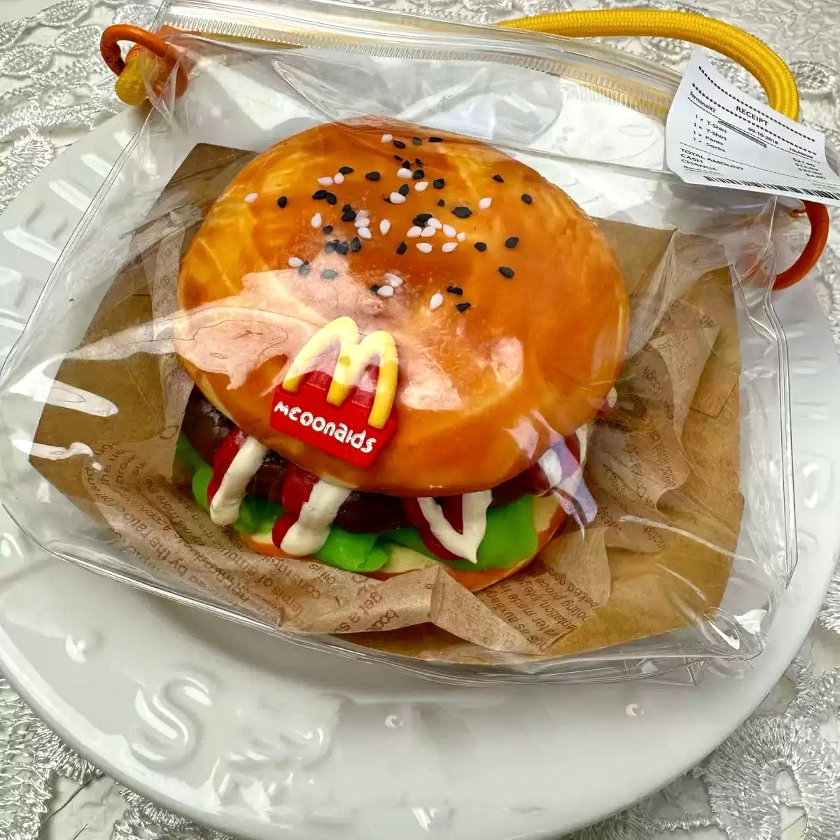 ビーフハンバーガー クリーミークレイ ゆっくりリバウンド ソフトスクイッシュ タバ スクイッシー 感覚フィジェットトイ ストレス解消