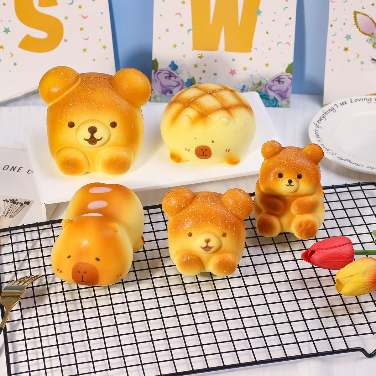 Sit Down Bear Slow Rising Squishy Sensory Fidget Toy with a Super Soft Squish Premium Stress Relief Toy