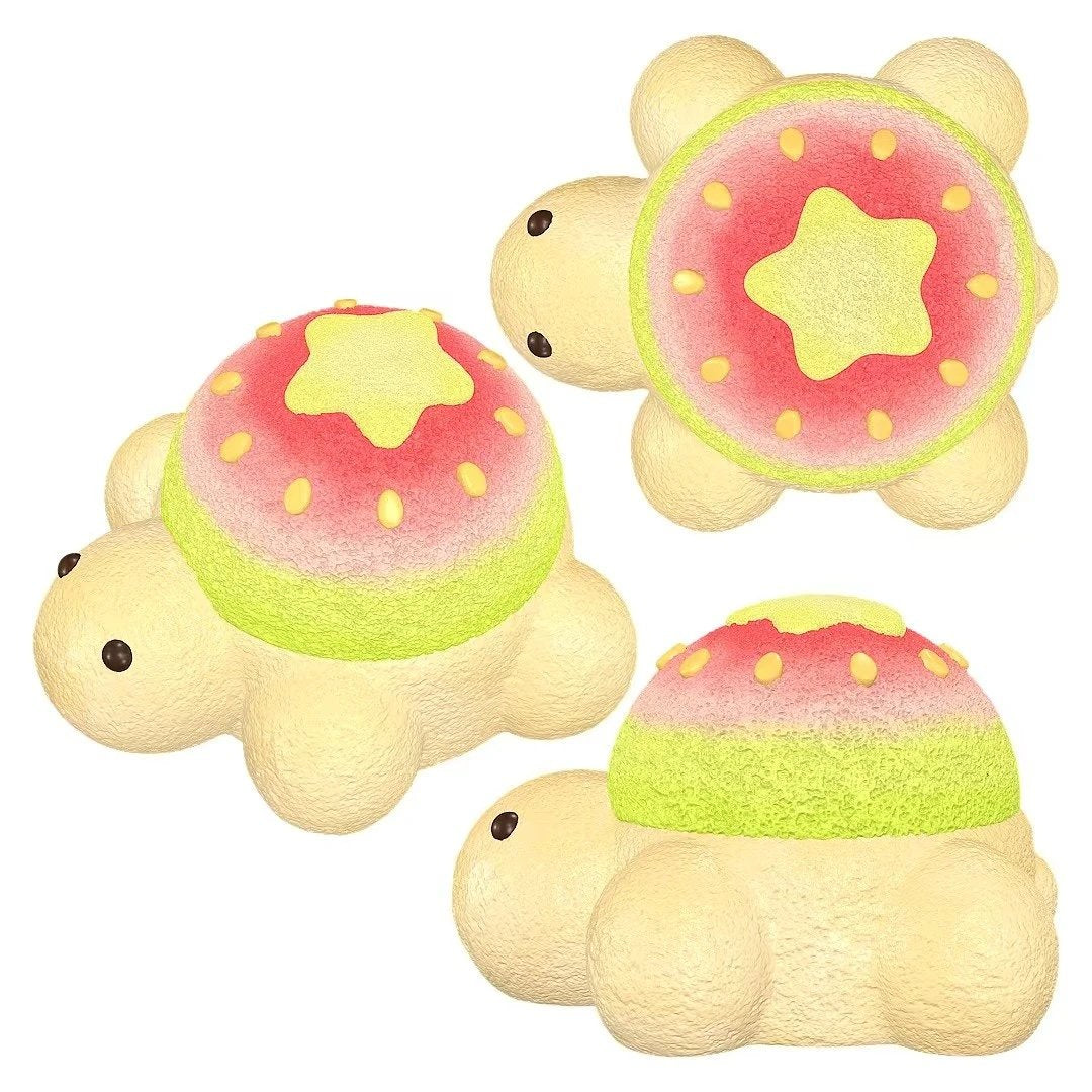 Guava Turtle Creamy Clay Slow Rebound Soft Squish Taba Squishy Sensory Fidget Toy for Stress Relief