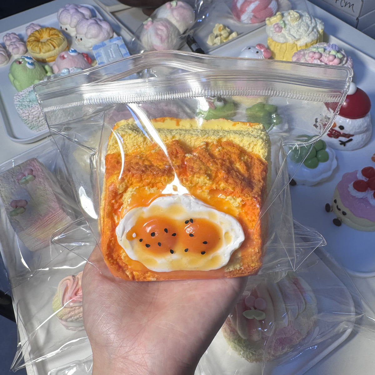 Juguete sensorial blando Taba de 362 g, 3 capas, arcilla cremosa tostada grande, rebote lento, para aliviar el estrés