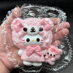 Bear Kitty Creamy Clay Slow Rebound Soft Squish Taba Squishy Sensory Fidget Toy for Stress Relief
