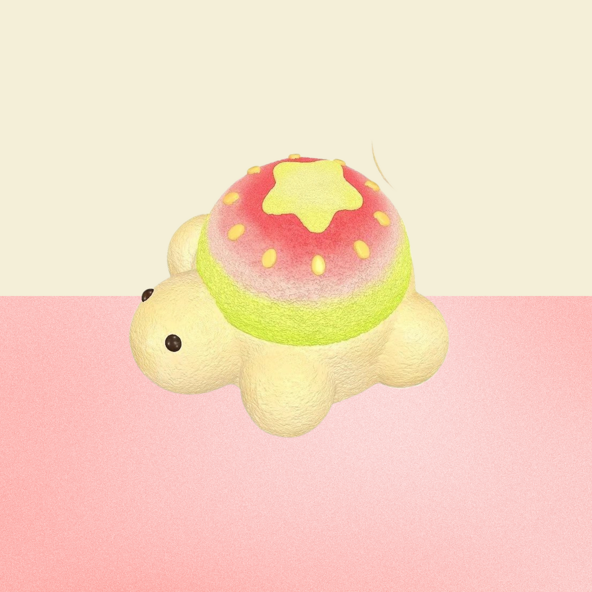 Guava Turtle Creamy Clay Slow Rebound Soft Squish Taba Squishy Sensory Fidget Toy for Stress Relief