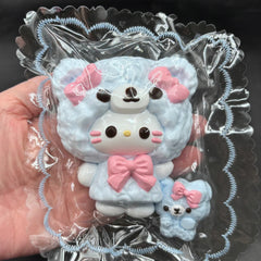 Bear Kitty Creamy Clay Slow Rebound Soft Squish Taba Squishy Sensory Fidget Toy for Stress Relief