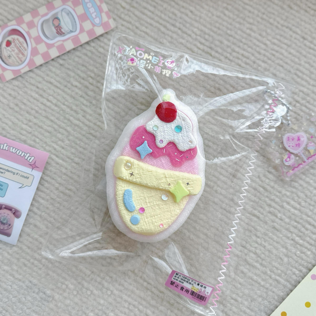 Cloth Pattern Soft High Resilience Taba Squishy Pinch Toys For Stress Relief Food
