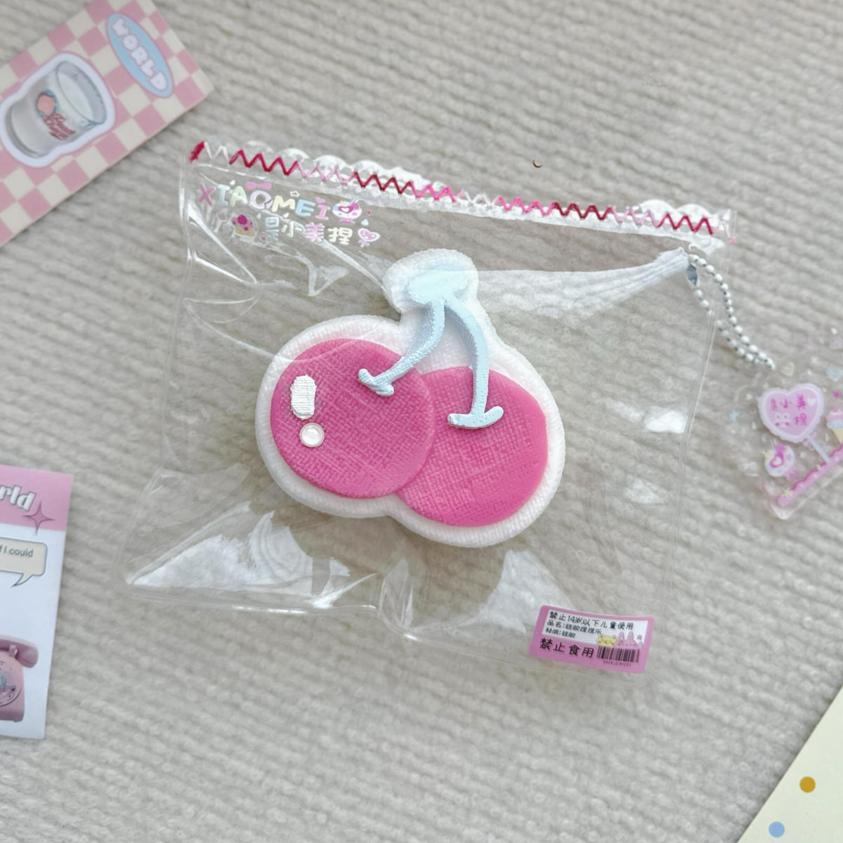 Cloth Pattern Soft High Resilience Taba Squishy Pinch Toys For Stress Relief Fruit