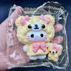 Bear Kitty Creamy Clay Slow Rebound Soft Squish Taba Squishy Sensory Fidget Toy for Stress Relief