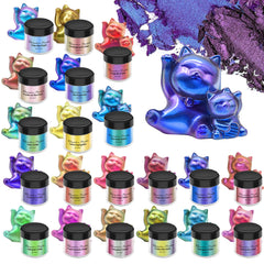 Juego de 20 colores de polvo camaleón blando de 3 g para hacer uno mismo.