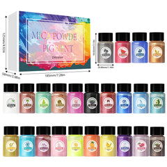 14g 20ml 24色マイカパウダースクイーズDIY染色素材