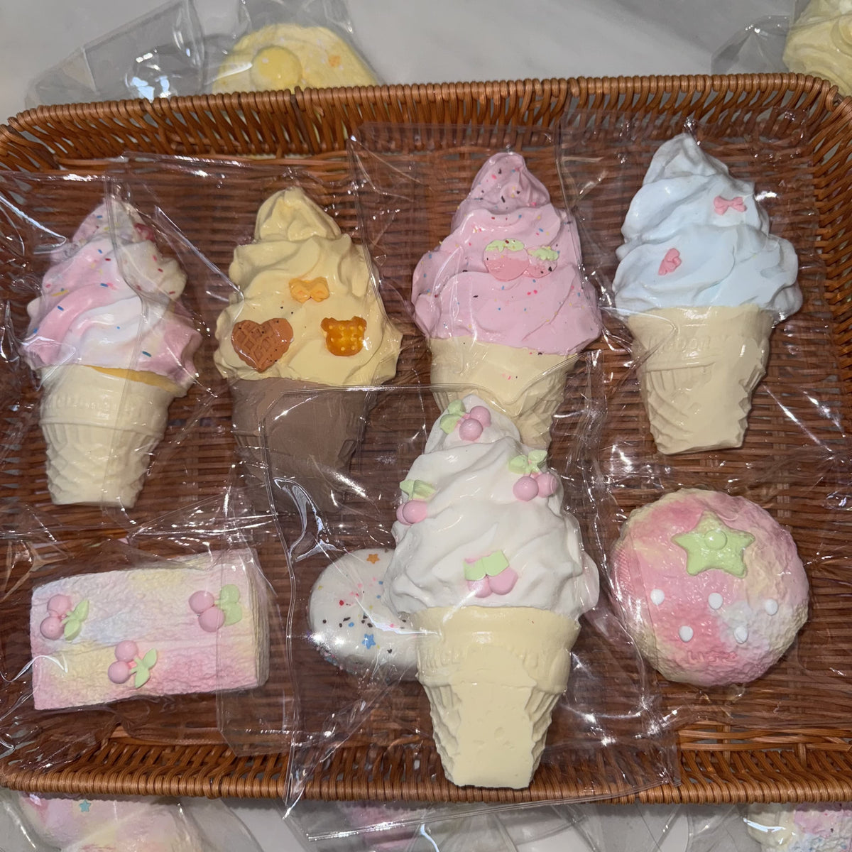 Ice Cream Creamy Clay Texture Slow Rebound Soft Squish Taba Squishy Sensory Fidget Toy for Stress Relief