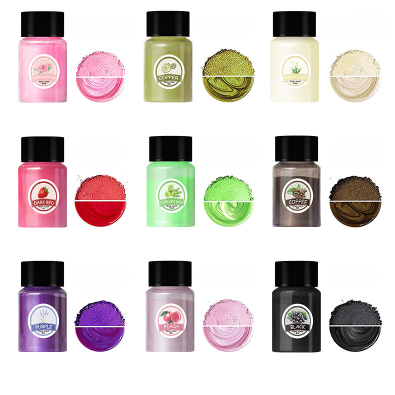 14g 20ml 12色マイカパウダースクイーズDIY染色素材