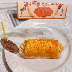 Rollo de gofre de cacahuete desmenuzado, arcilla cremosa de rebote lento, juguete sensorial blando Taba hecho a mano para aliviar el estrés